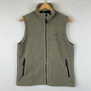 Wintergreen Northern Wear Fleece Vest Full Zip Gray Ely Minnesota Women's Size M